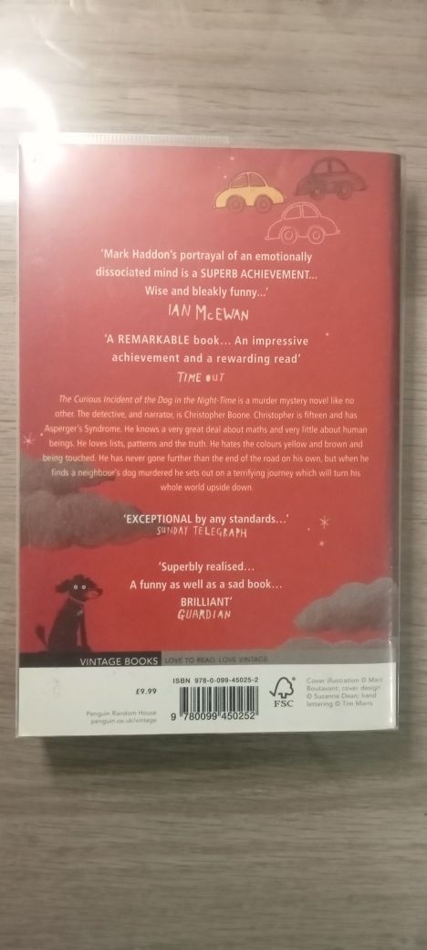 Book The curious incident of the dog in the night-time by M. Haddon