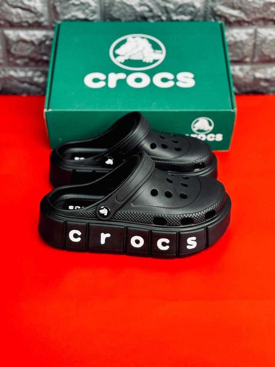 Шльопки жіночі крокси сабо crocs\ женские кроксы на высокой подошве