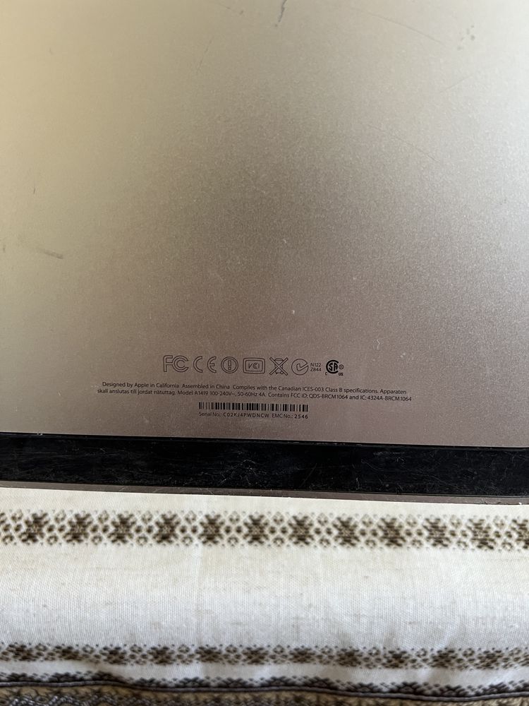 Продам imac a1419 27 2012 intel i5, nvidia 1gb, 16gb, 1tb