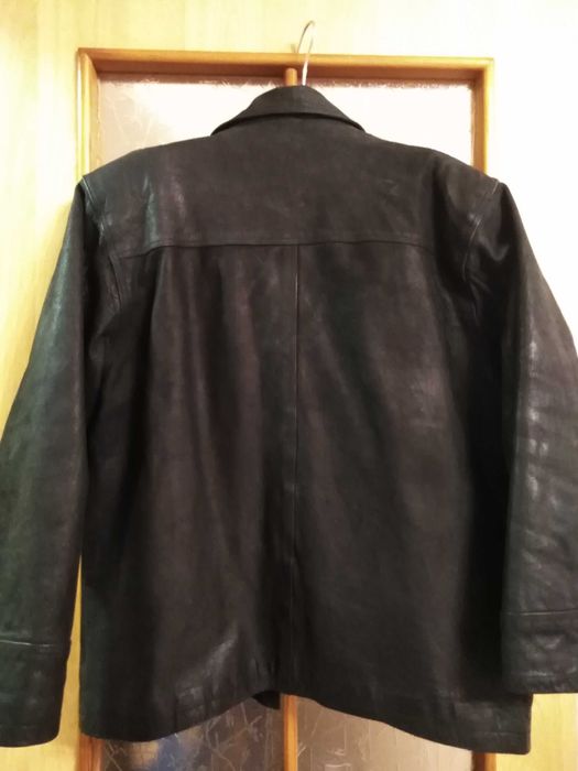 Хорошая кожаная мужская куртка-большой размер (троещина Киев)