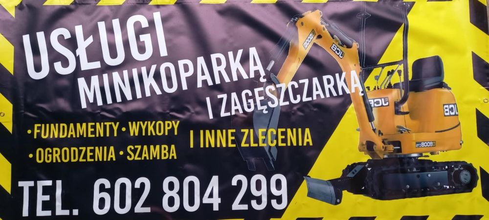 Usługi minikoparką
