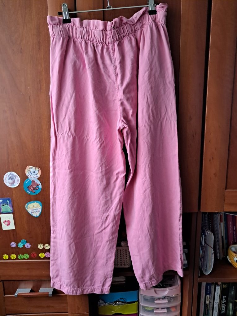 Szerokie spodnie 158r materiałowe
