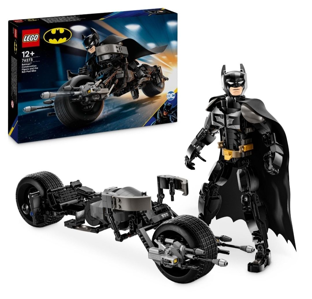 LEGO DC 76273 Batman Figurka Batmana do zbudowania i batcykl nowe