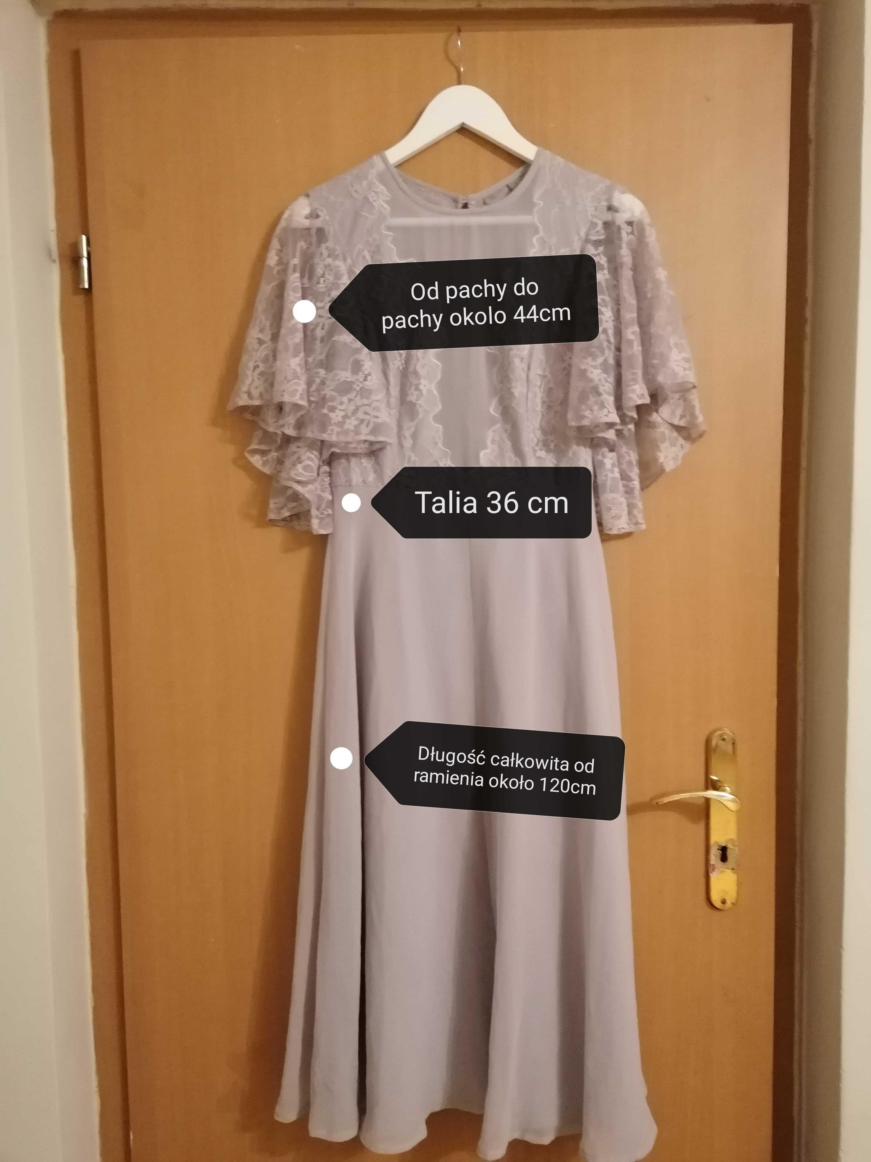 Elegancka sukienka midi kolor liliowy Asos