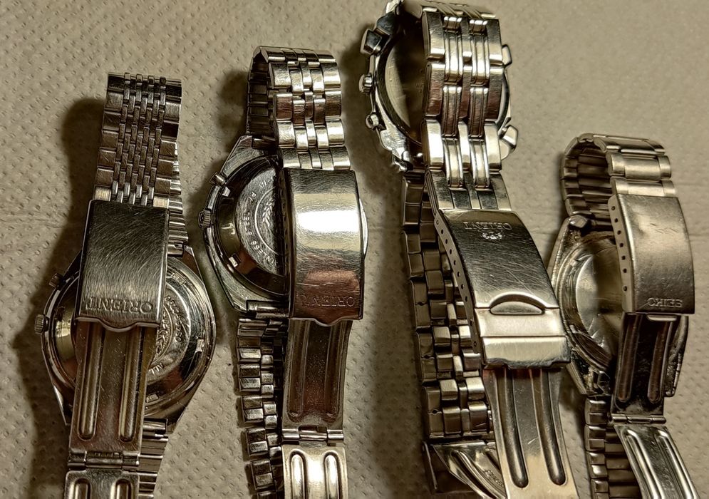 Мужские наручные часы "Orient" и "Seiko" времён СССР