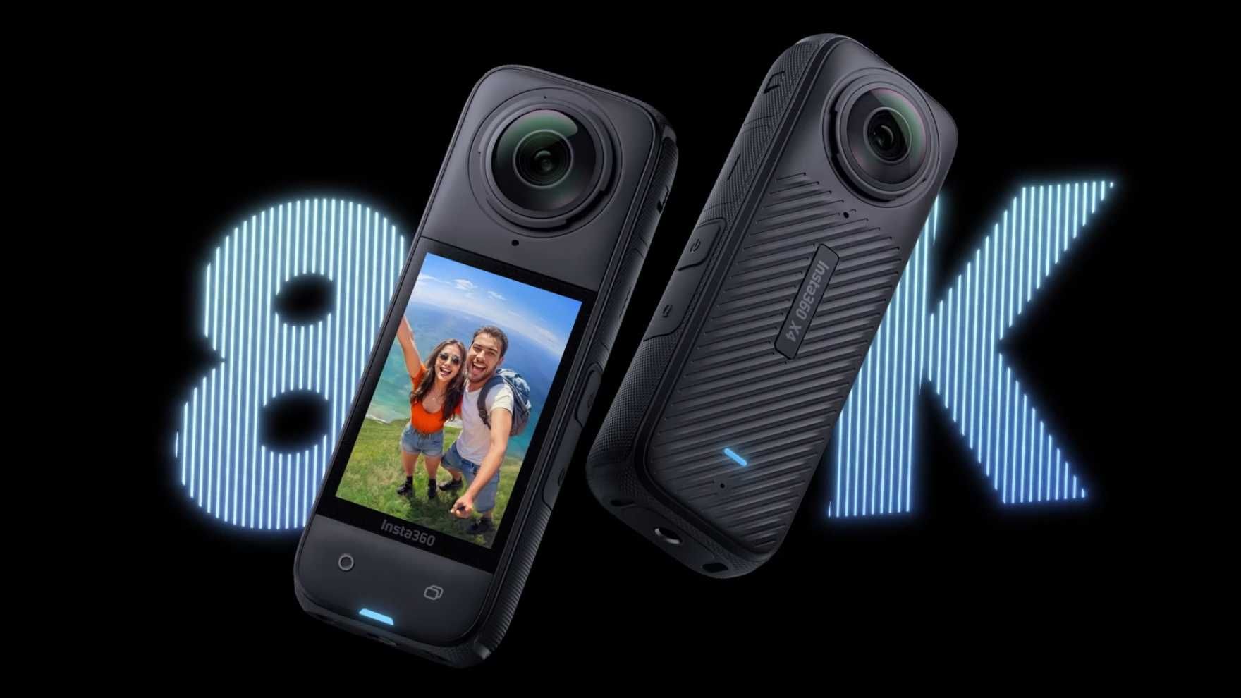Панорамна камера Insta360 X4 + палка селфі + карта памяті