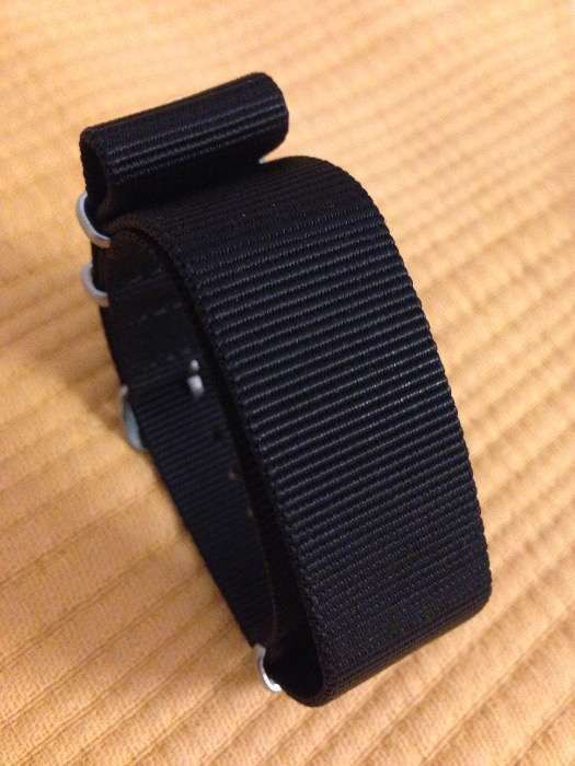 Pulseira Nato preta 22mm de marca e alta qualidade para relogios