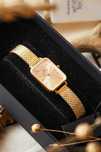 Nowy Złoty Damski Zegarek Daniel Wellington Quadro Pressed Unitone