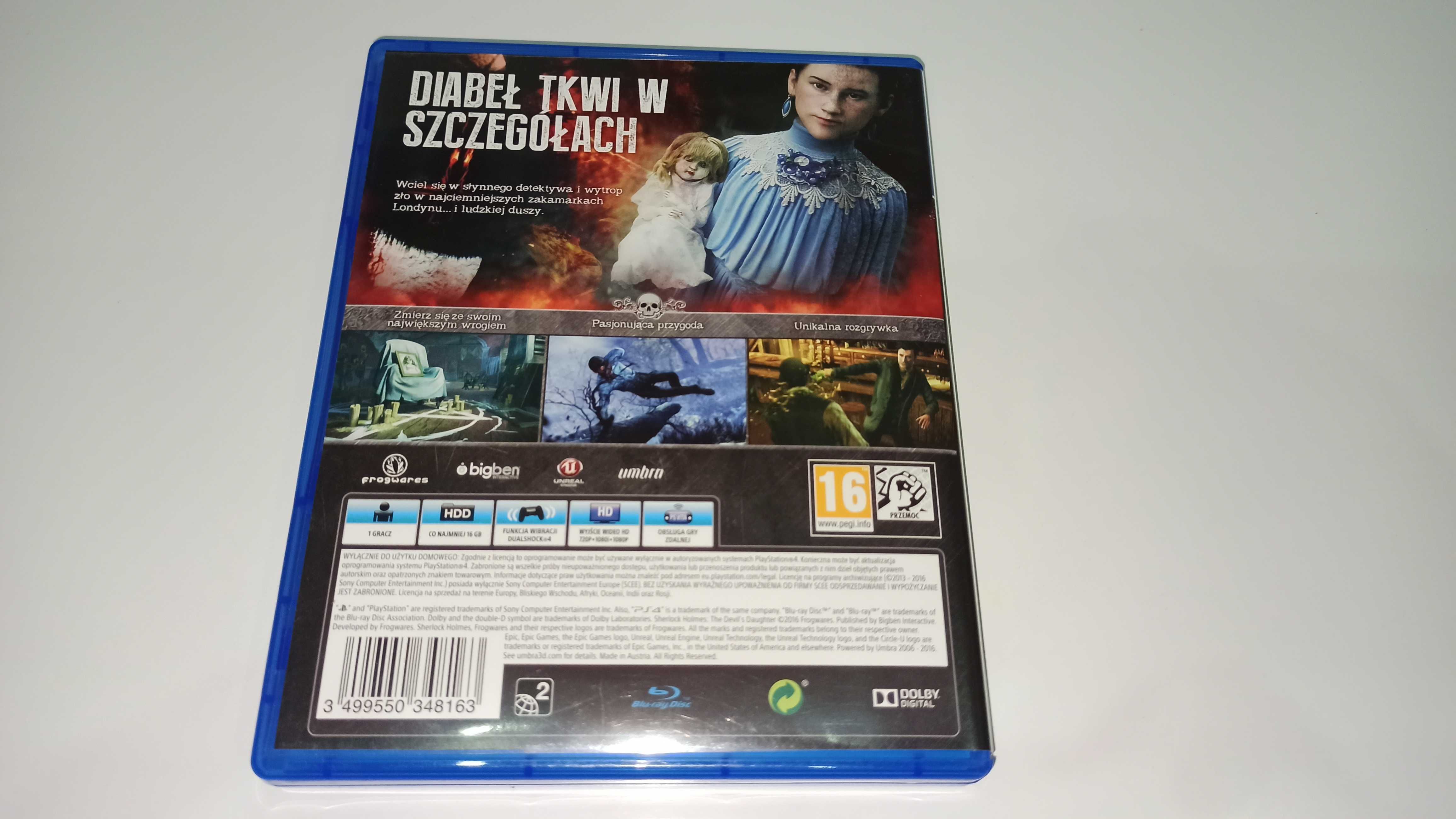 ps4 SHERLOCK HOLMES THE DEVIL DAUGHTER PL po polsku ,polska okładka,