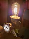 Lampa na stół, szafkę nocną loft, vintage z maszynki do mielenia mięsa