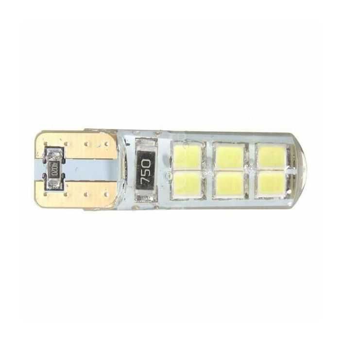 Pack 10 Lâmpadas T10 W5W 12SMD 2835 Led Canbus Super Brilhantes