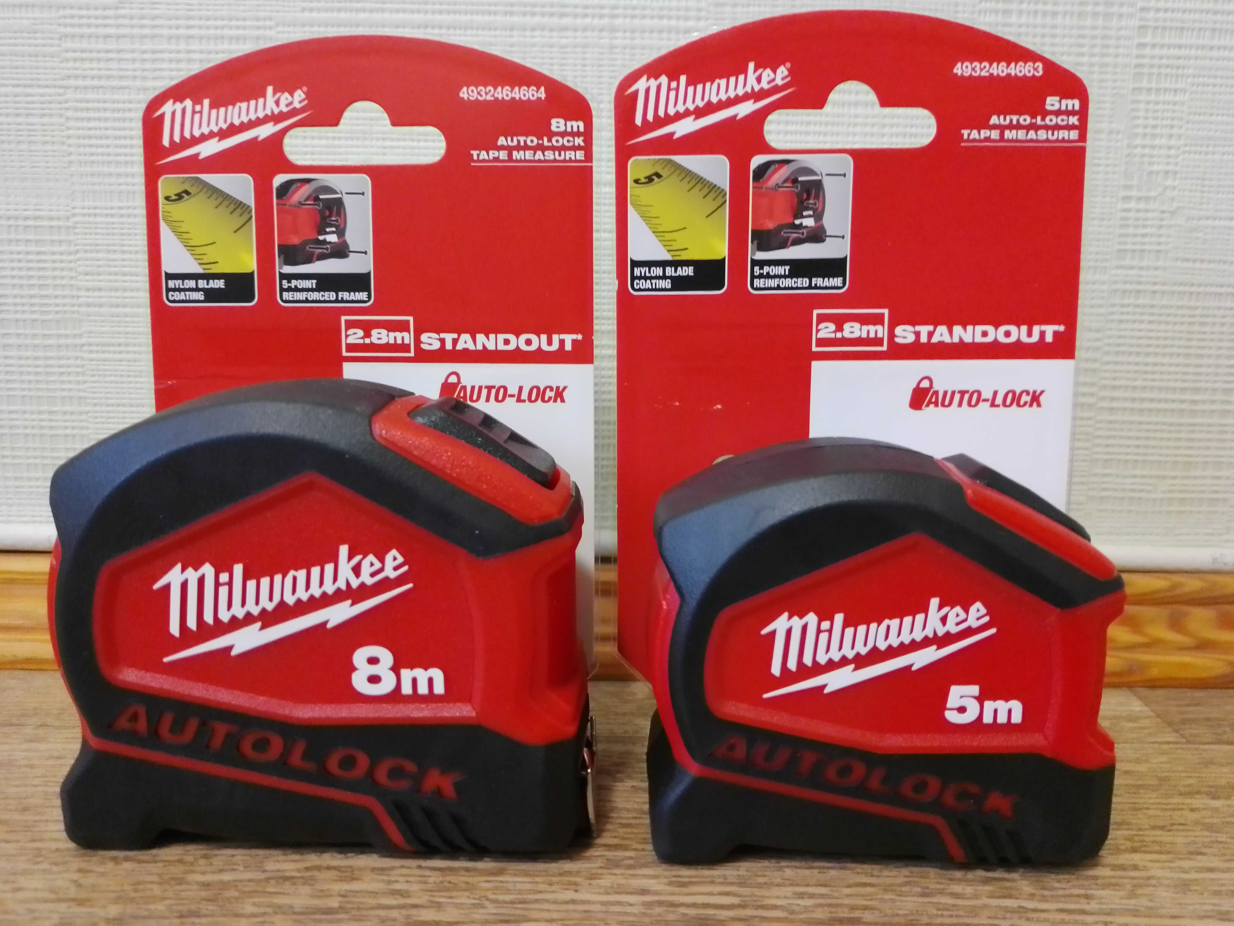 Рулетка метрична MILWAUKEE AUTOLOCK, 5 м/8м х (25 мм)