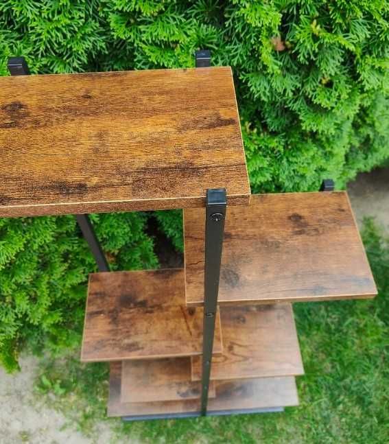 Kwietnik Metalowy Stojący Półka na Kwiaty Rustykalna Wysoka 113x60cm