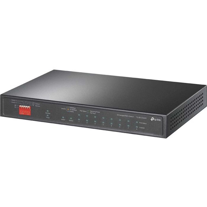 Switch TP-Link TL-SG1210PP – 10 Portas Gigabit (6x PoE+ / 2x PoE++)