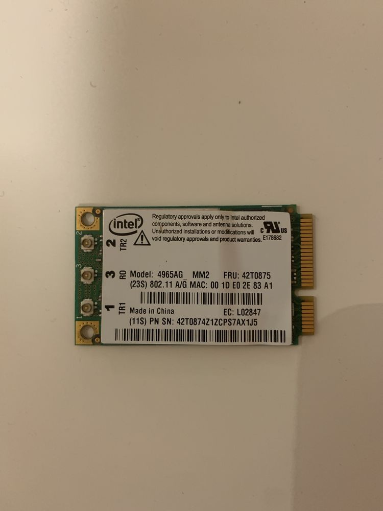 Wifi карта intel 4965ag, mini pci-express
