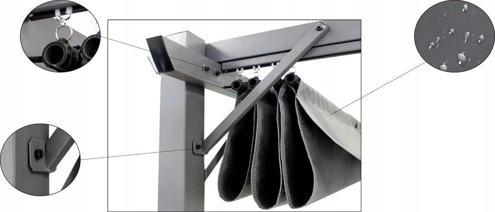 Pergola Ogrodowa Altana Tarasowa Zadaszenie 3x3 Pawilon na Taras