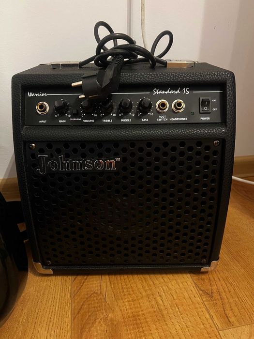 Gitara elektryczna Collins Rockguitar wzmacniacz Johnson