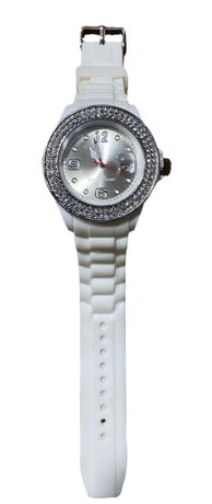 Super zegarek,biały,damski, Nowy, silikonowy pasek HIT