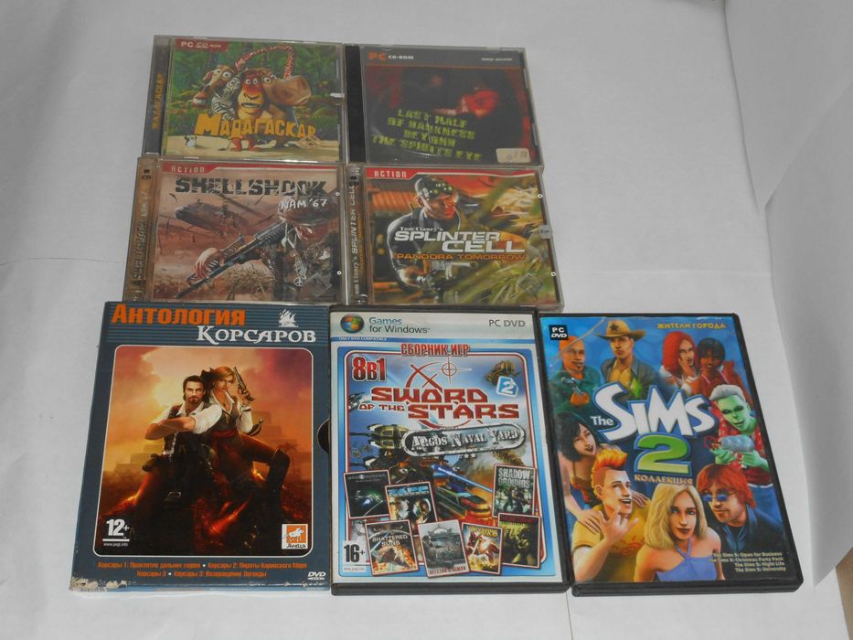 DVD диски с играми 7 шт