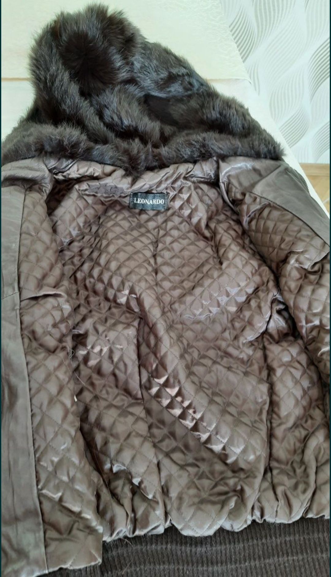 Куртка шкіряна жіноча  Італія Leonardo лайка