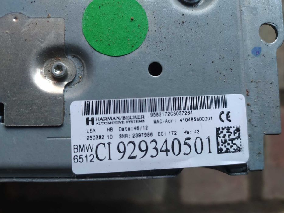 Магнитола BMW X3 F25 929340501 магнітофон 925701701