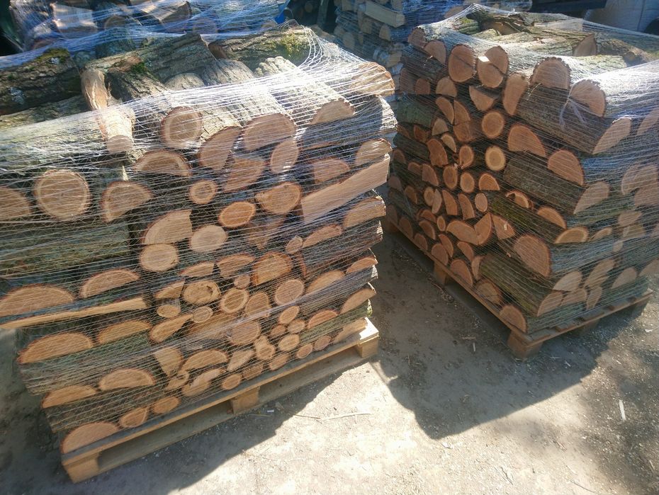 Drewno kominkowe DĄB drzewo opałowe-na palecie - transport HDS