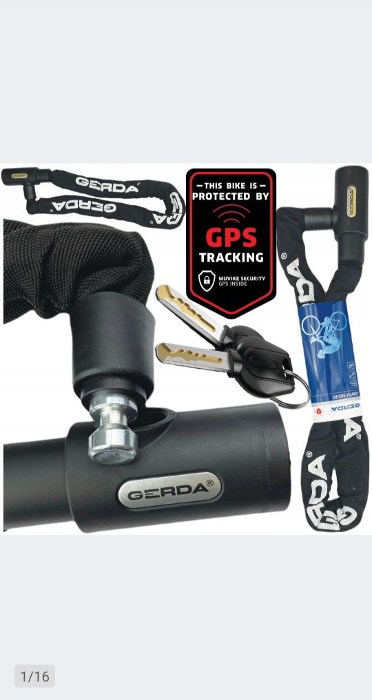 Оригинальный велозамок-цепь Gerda ​​Contra 6X900MM из Германии