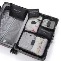 Zestaw organizer x6 podróżny walizki, torby, szafy kolor czarny