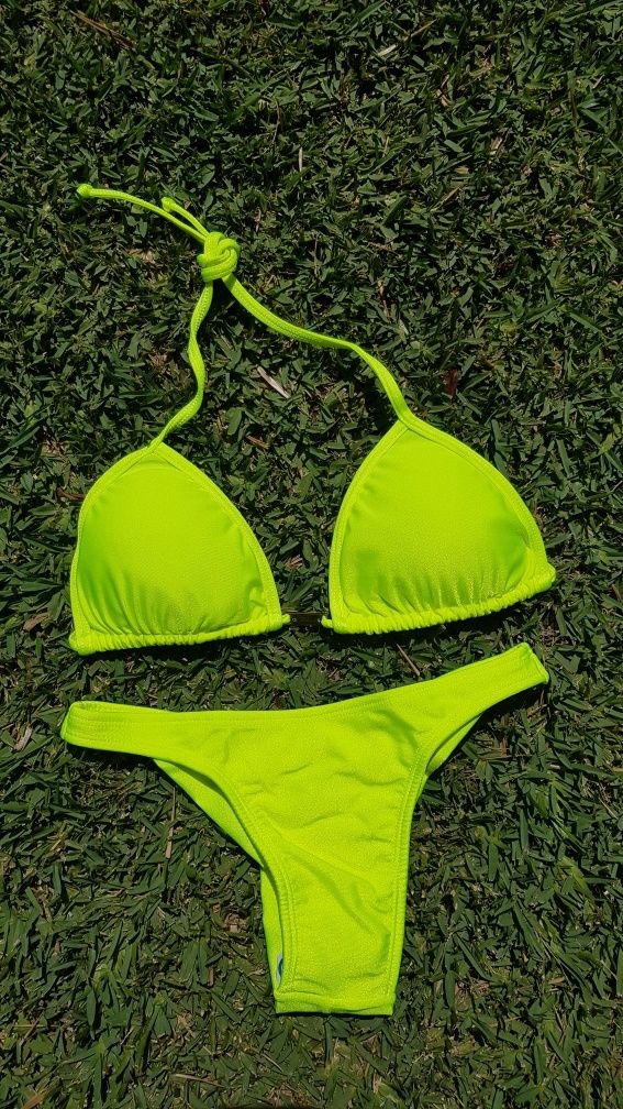 Bikini amarelo fluorescente Novo