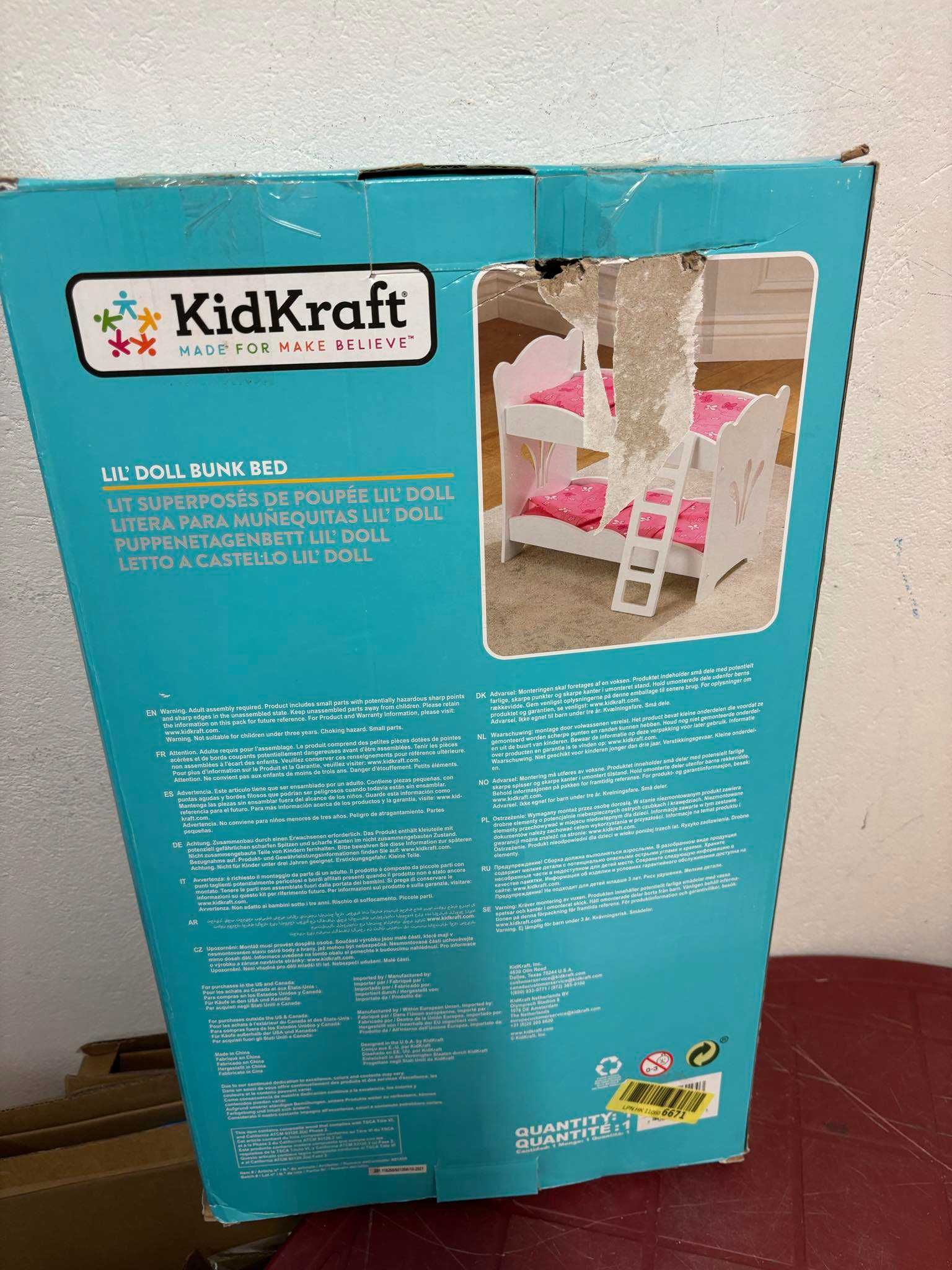 Kidkraft łóżko piętrowe dla lalek Lil'Doll