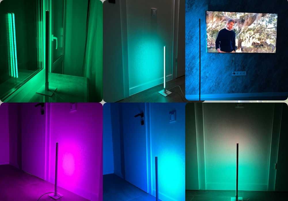 Led торшер Угловой напольный RGB светодиодный Смарт лампа Світильник