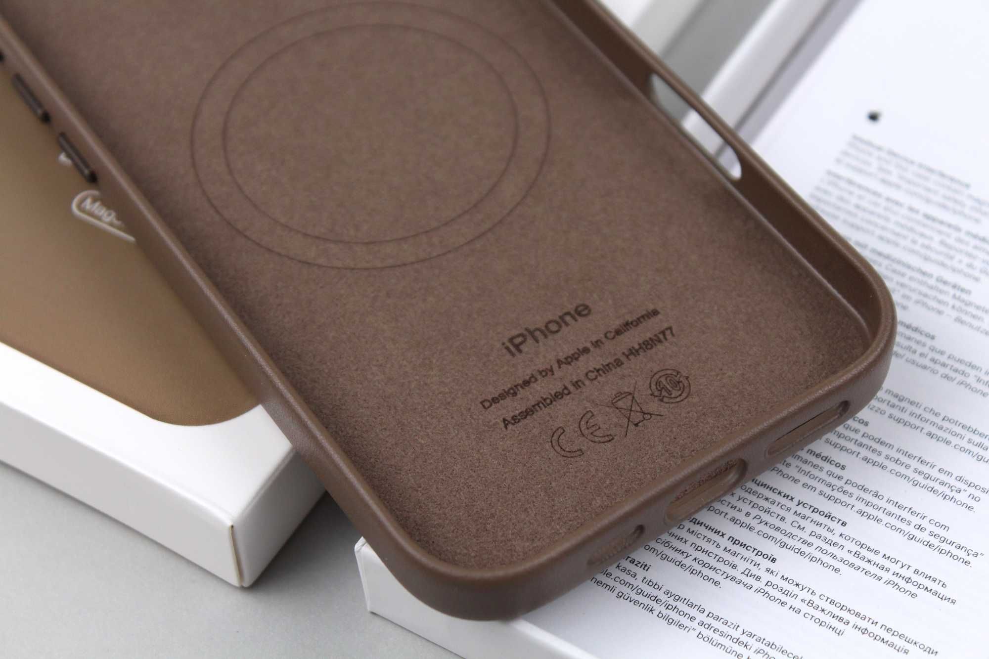 Чехол Leather Case iPhone 16 Pro / Max (Magsafe | Animation)