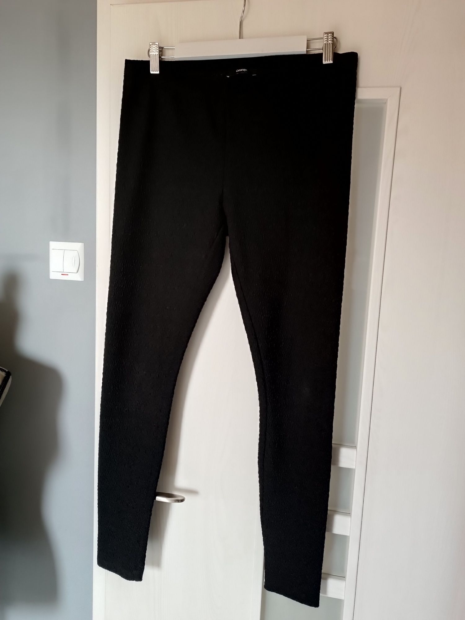 Getry legginsy damskie czarne klasyczne spodnie basic M-L