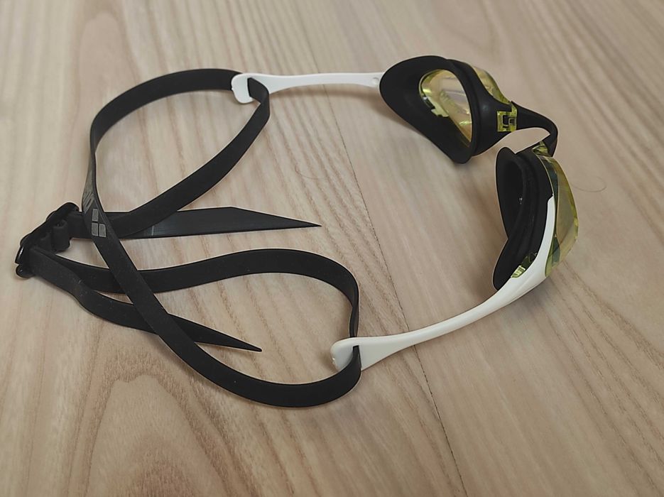 Окуляри для плавання Arena COBRA SWIPE MIRROR біло-жовто-чорні