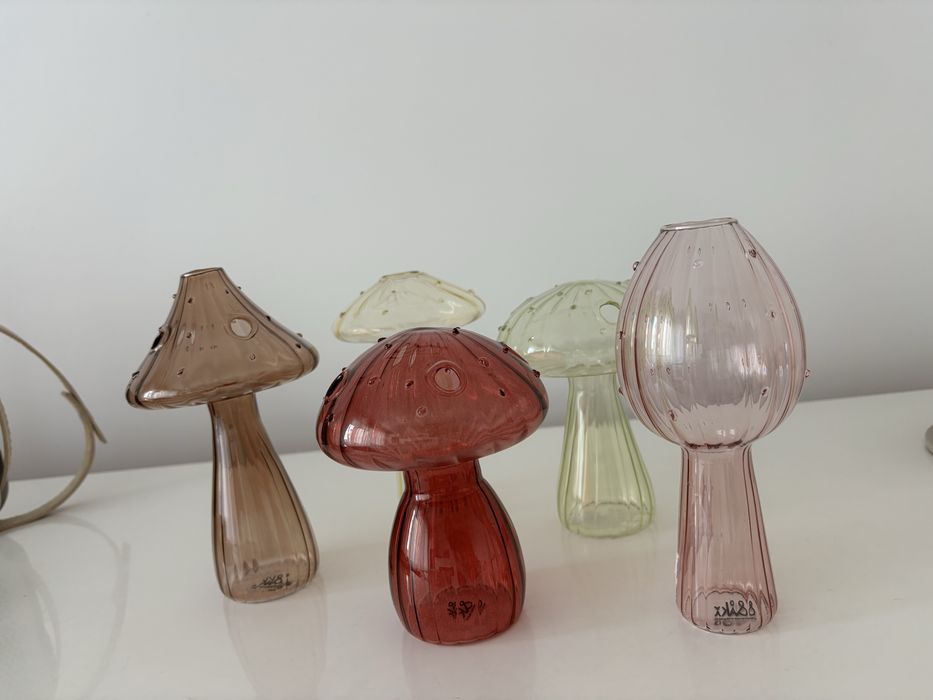 &k Amsterdam Komplet wazonów ze szkła Mushroom, 5 elem.