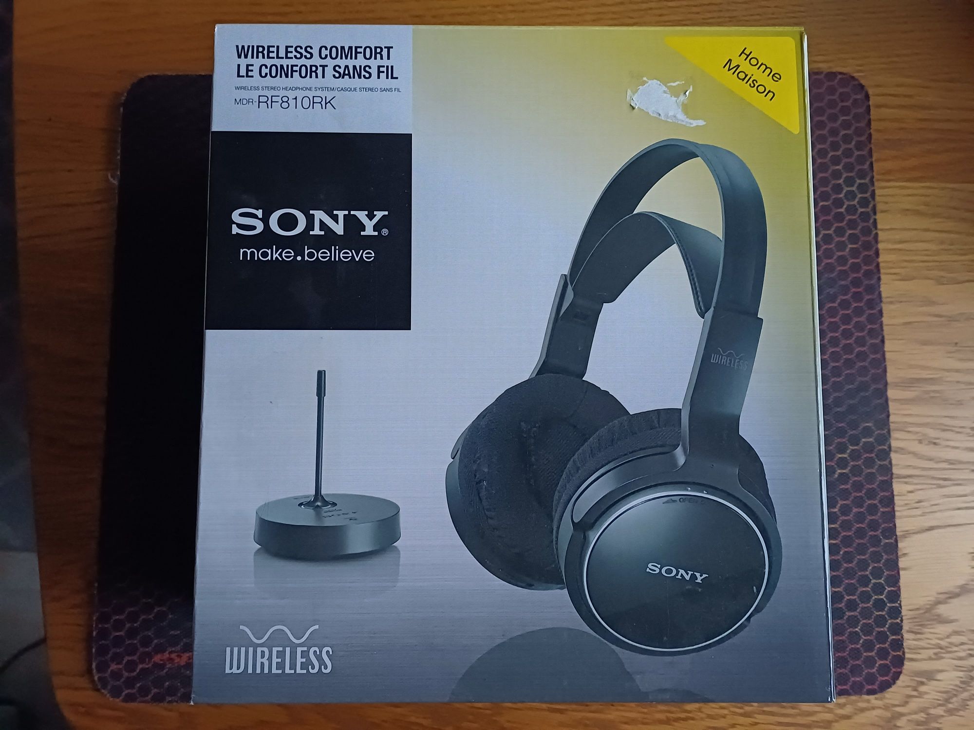 Słuchawki bezprzewodowe SONY MDR-RF810-RK brak zasilacza