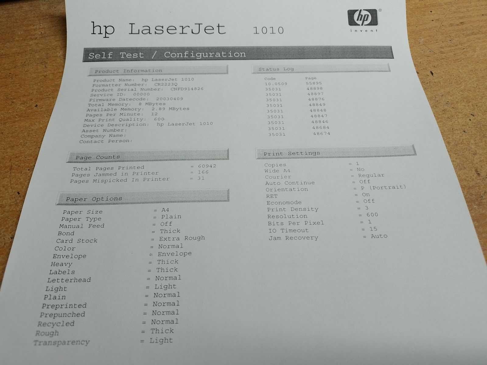 Лазерний принтер HP LaserJet 1010, заправлений 100%