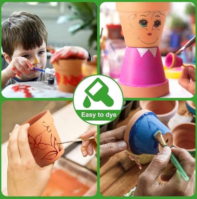 24szt Doniczki miniaturowe gliniane na kaktusy 3 cm