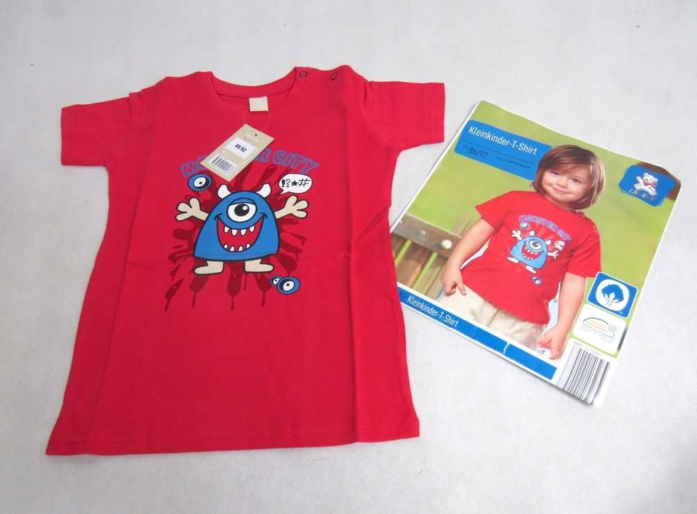 BLUZKA dziecięca krótki rękaw t-shirt na lato PODKOSZULKA letnia 74/80