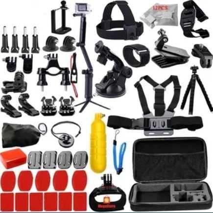 KIT XXL Universal Action Cam - 60 acessórios - 3 WAY STICK