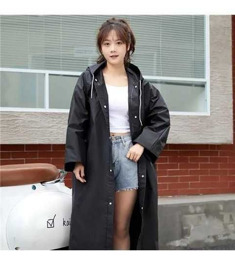 Casaco Impermeável Comprido, com Capuz, em Eva - Goeik