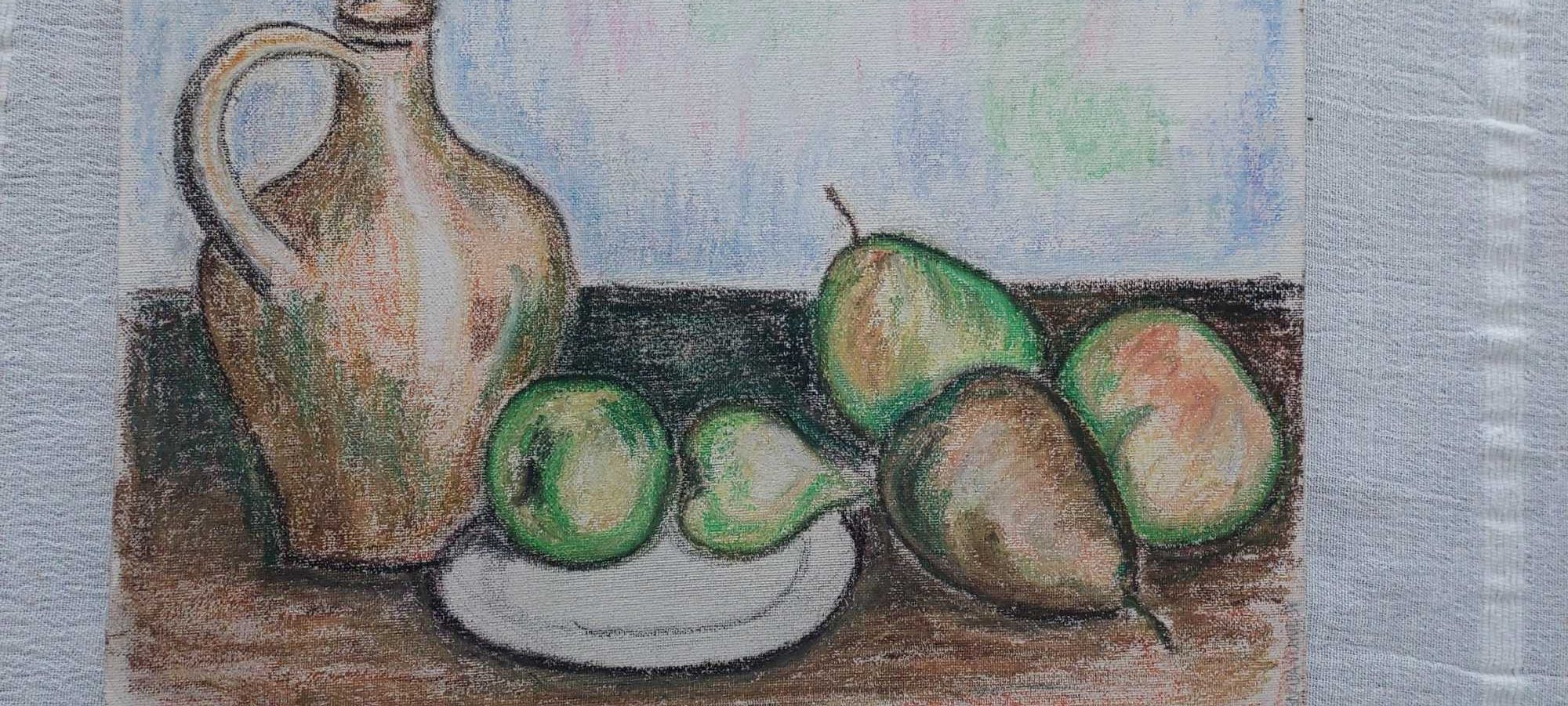 Quadros ,pintura a pastel sobre tela e sobre cartão