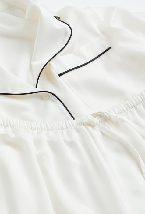 H&M nowa biała piżama L/XL satyna