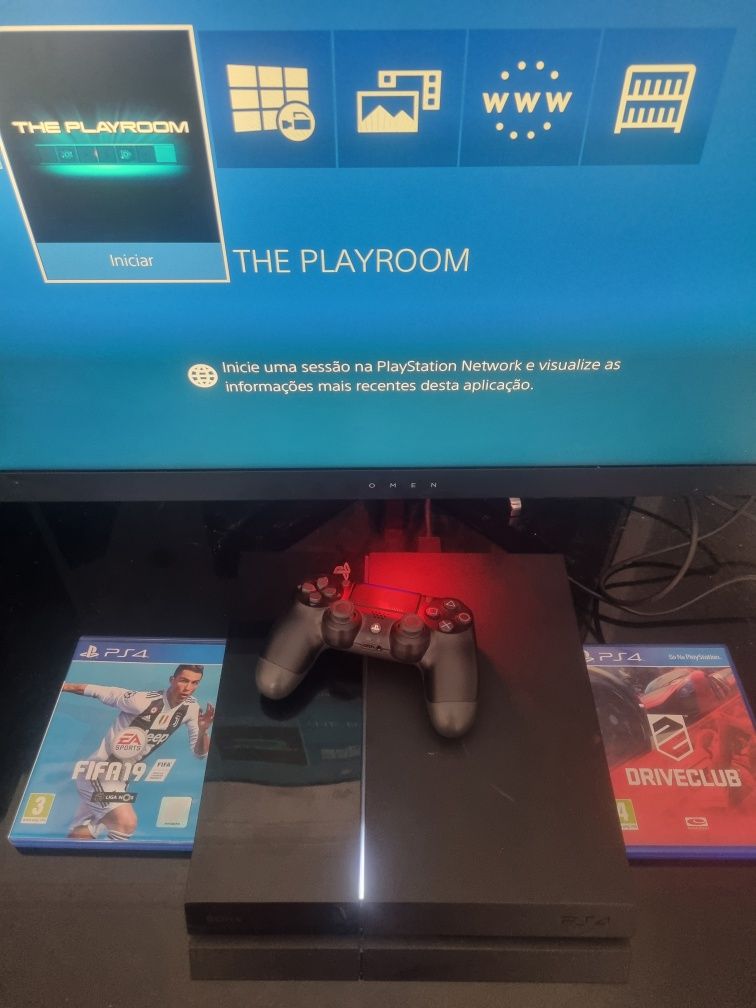 Ps4 + comando + 2 jogos da foto - Pode ser testada  !!