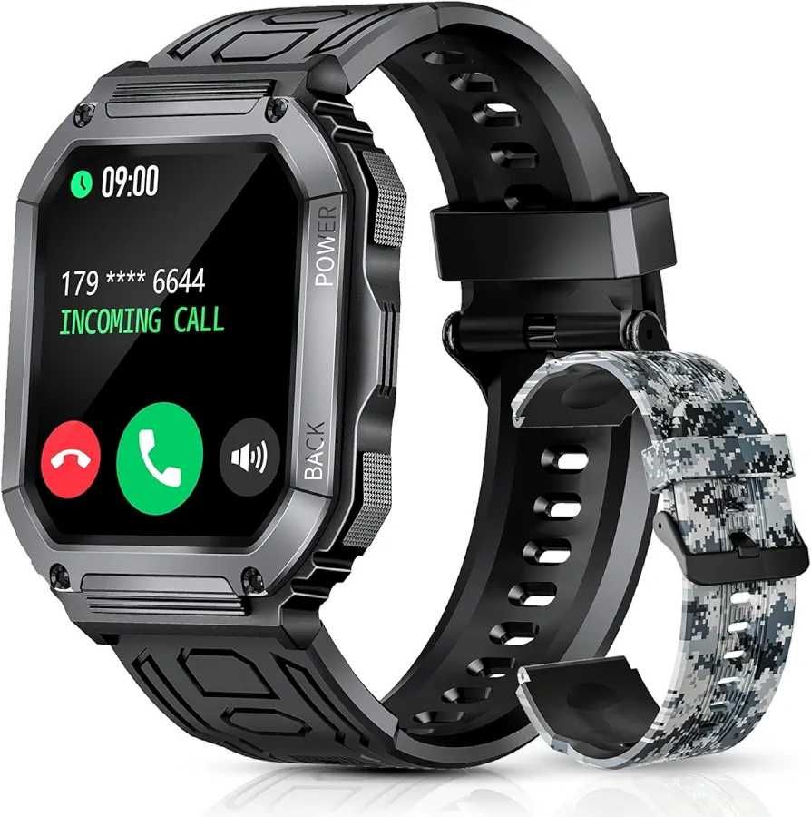 Smartwatch męski 1,8" HD FULL IP67 2 paski