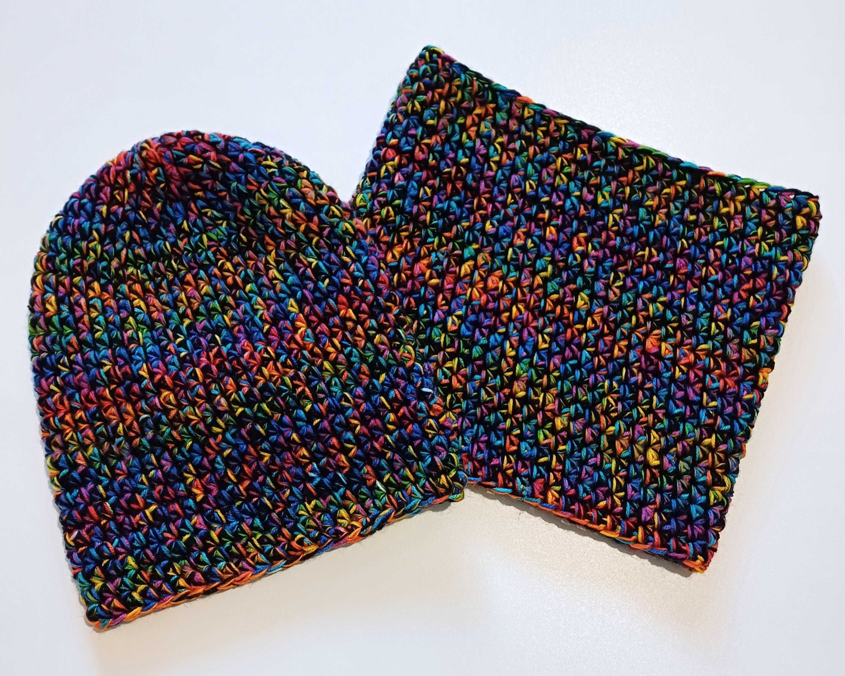 Komplet handmade- czapka i komin