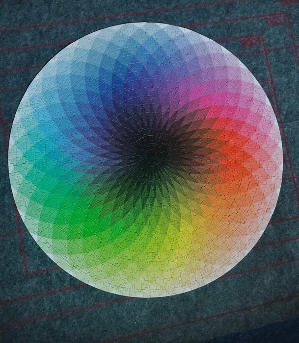 Puzzle 1000 okrągłe kolorowe