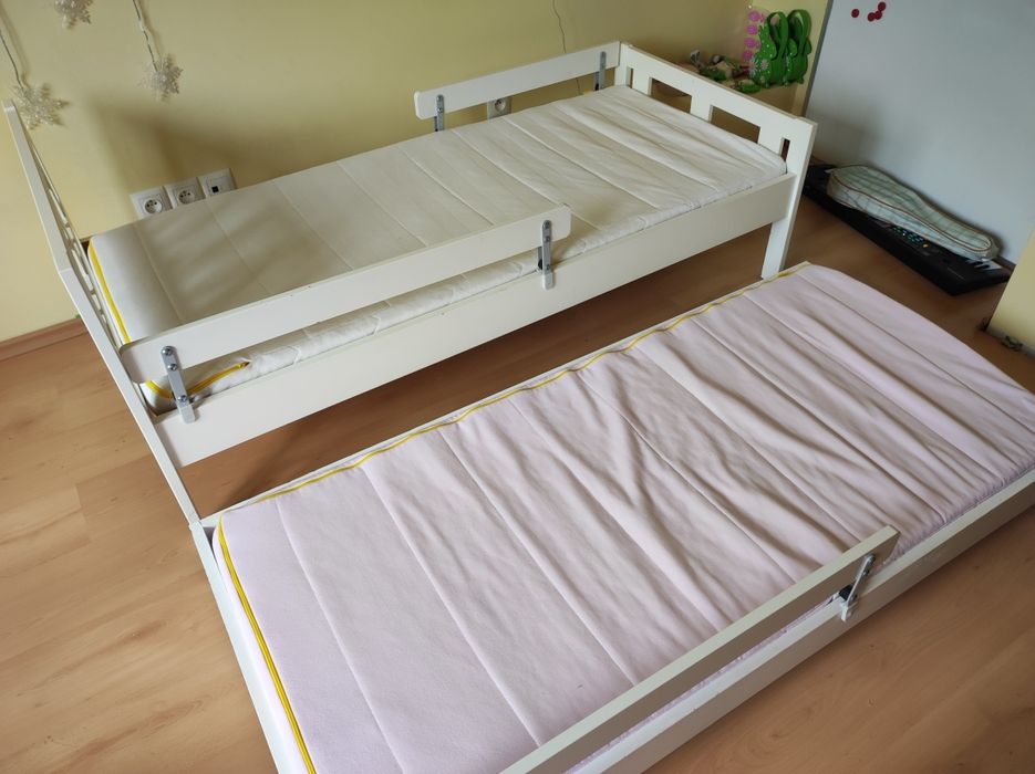 Ikea kritter 70x160 z łóżkiem dolnym. Materace w komplecie