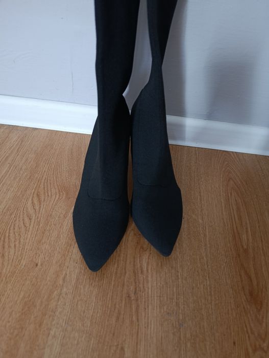 Kozaczki za kolano na obcasie