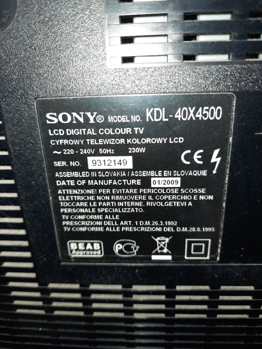 Телевізор Sony KDL-40X4500